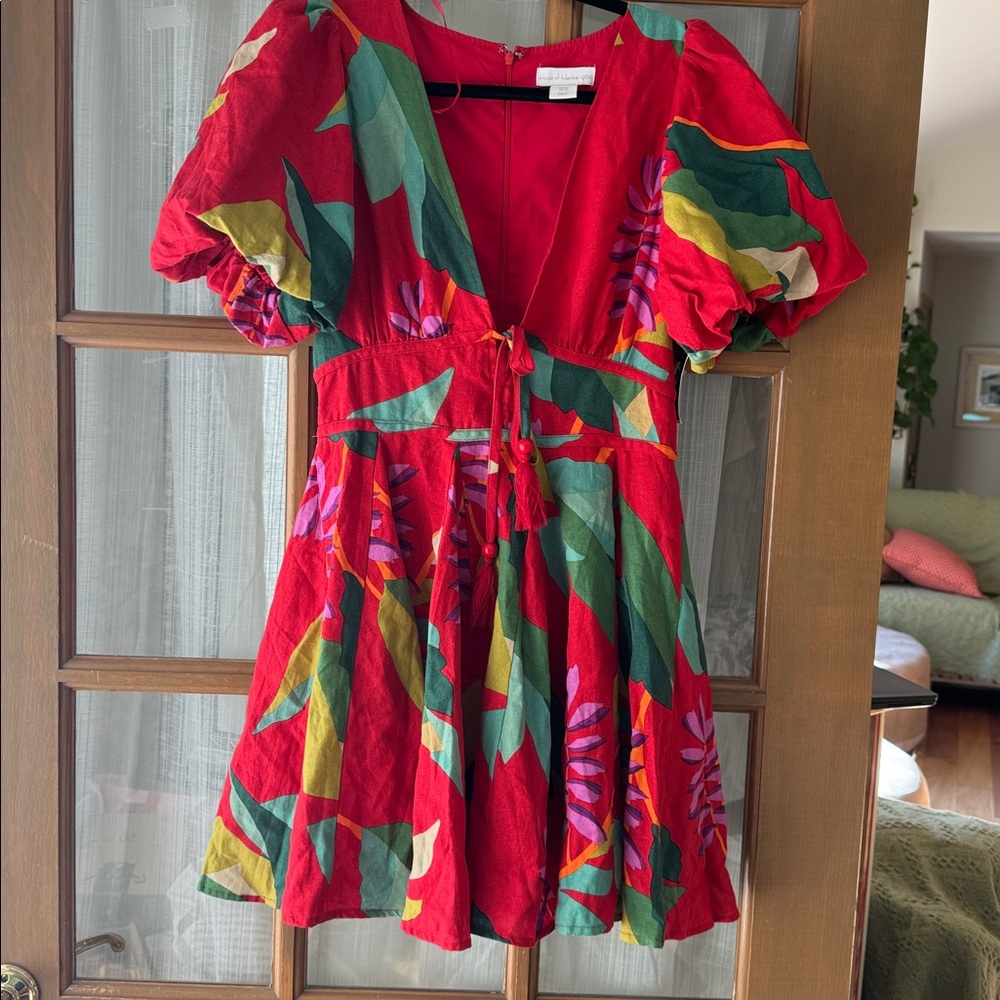 House of Harlow 1960 Red Tropical Dress
